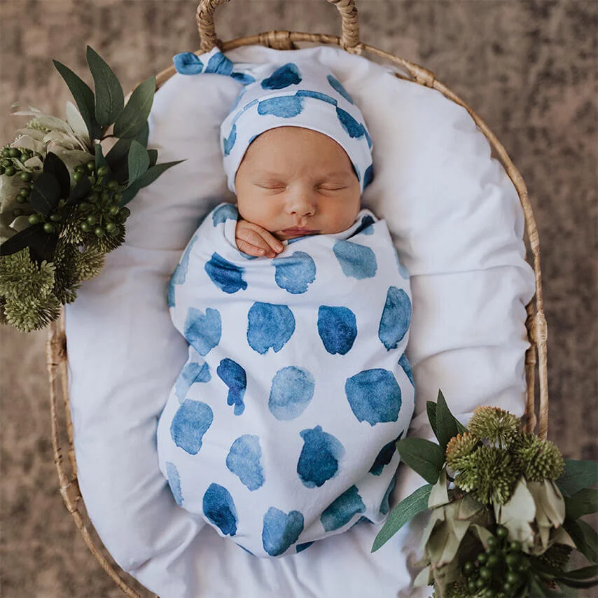 Snuggle swaddle and beanie set sale